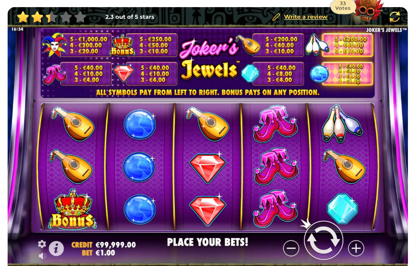 Como Ganar en Joker Jewels